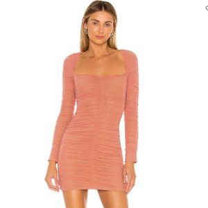 NEW Women Pink/Salmon Michael Costello x Revolve Franky Mini Bodycon Dress